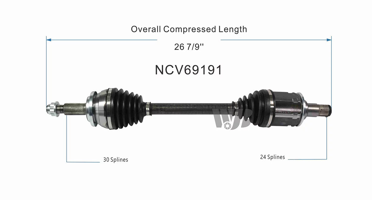 Wjb Front Left Cv Axle Shaft Assembly For 2022 2021 Toyota Rav4 W/Japan Built Ncv69191