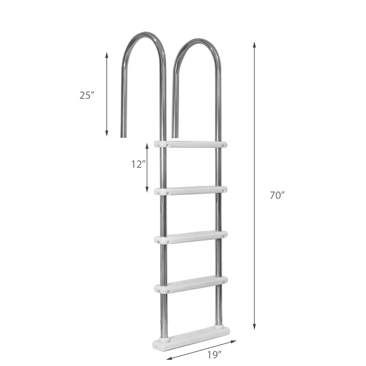 Steps, In-Ground Pool XtremepouwerUS Pool Steel Step Swimming Ladder Stainless 5-Step