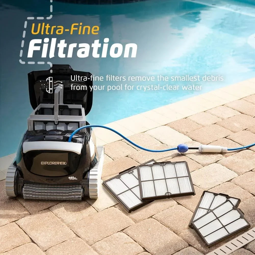 '- up Dolphin 50 to Ultra Bundle Robotic E30 Filter - Vacuum Wi Pool Fine with Fi Explorer Cleaner FT
