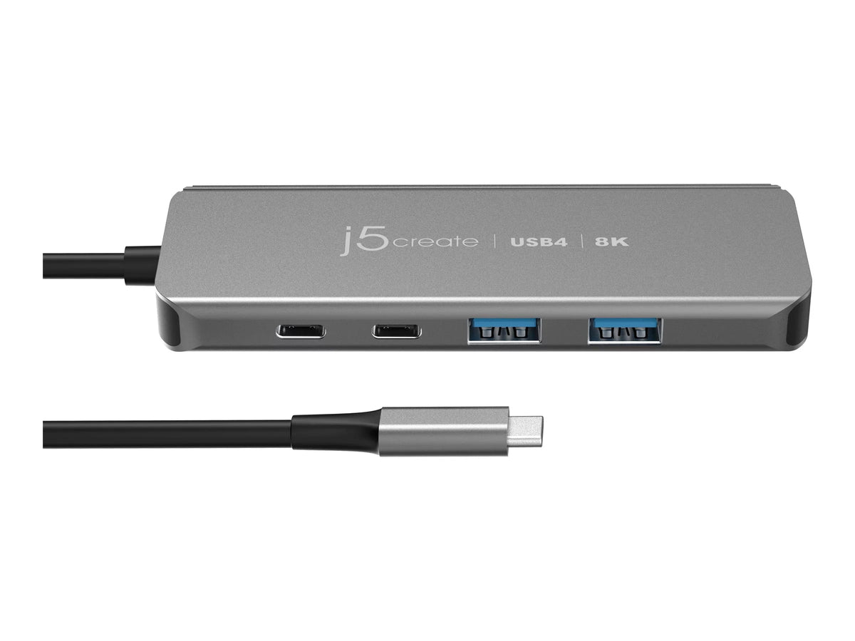 (Power 2 + x 1 2 j5create Hub + - 1 Gen USB-C 3.2 Gen 8K60, - 3.0) Delivery desktop - 3.2 JCH453 hub x HDMI USB-C slim 1 2 x USB + x -