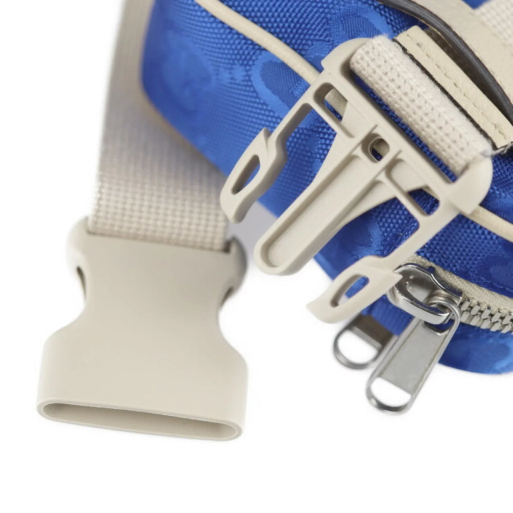 Off Beige Leather The Waist Shoulder Blue (Like Japan Grid Pouch Bag 631341 Belt Limited Nylon One New) Body Pre-Owned
