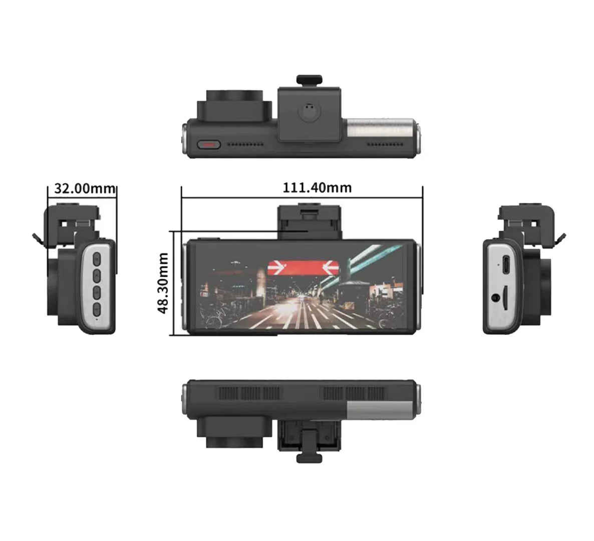 3.99 Inch 4K 2160P Car Dvr Camera Front Rear Dash Cam Dual Lens Ultra Hd Wifi Gps View Night Vision Cycle Recording 1080P Video Recorder