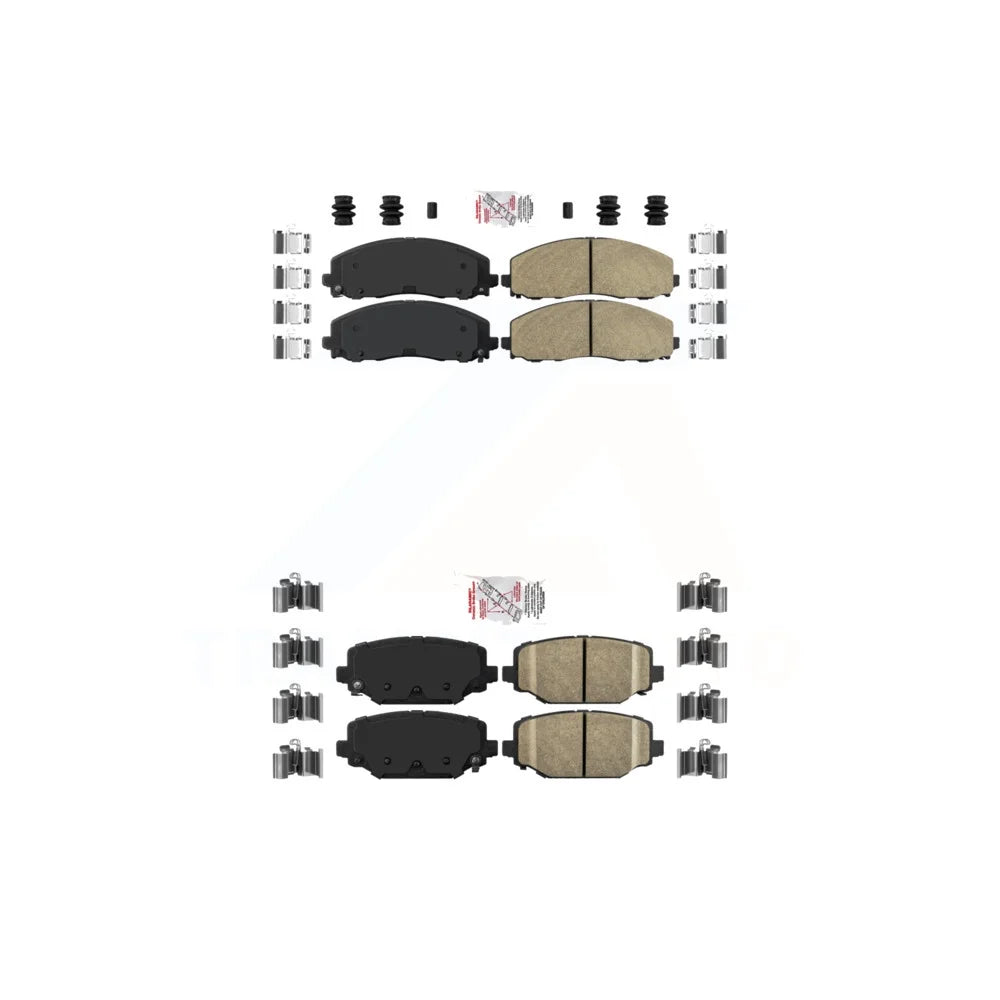 Ameribrakes Front Rear Ceramic Disc Brake Pads Kit For Dodge Grand Caravan Journey Chrysler Town & Country Ram C/V Knf-100018