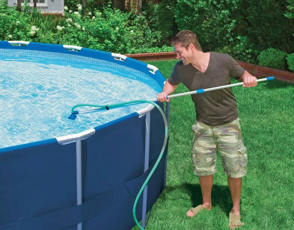 Intex 10' X 30" Prism Frame Above Ground Swimming Pool And Maintenance Kit