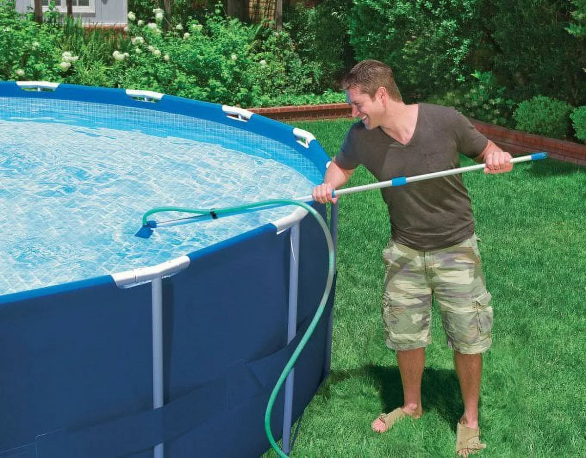 Intex 10' X 30" Prism Frame Above Ground Swimming Pool And Maintenance Kit