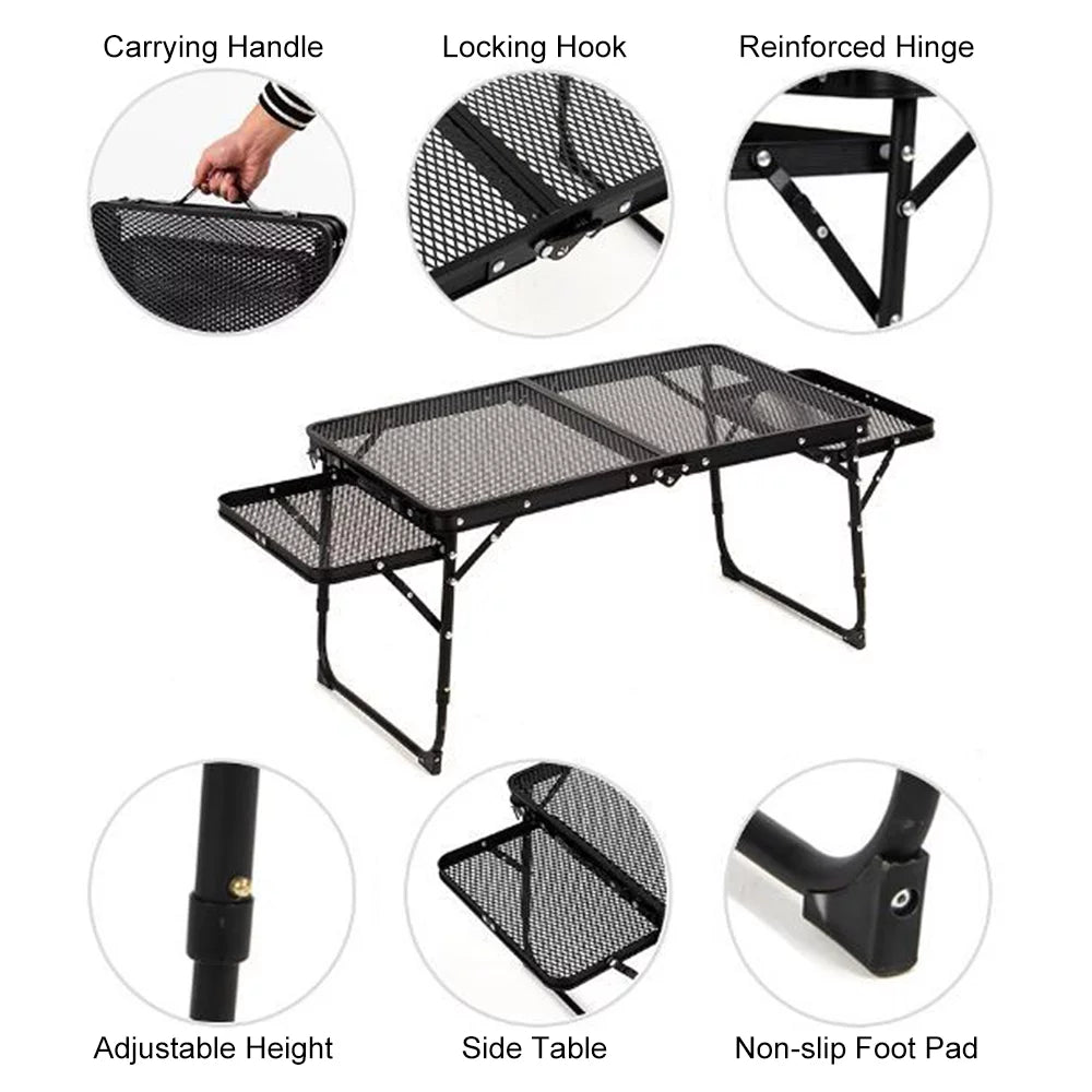 Food Compact Portable, OWSOO Picnics Table, Folding and and Station for Prep Camping, Essential