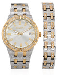 (FG170013ST) Two-Tone Elgin Set Analog Case Octagon and Bracelet Adult Male Watch