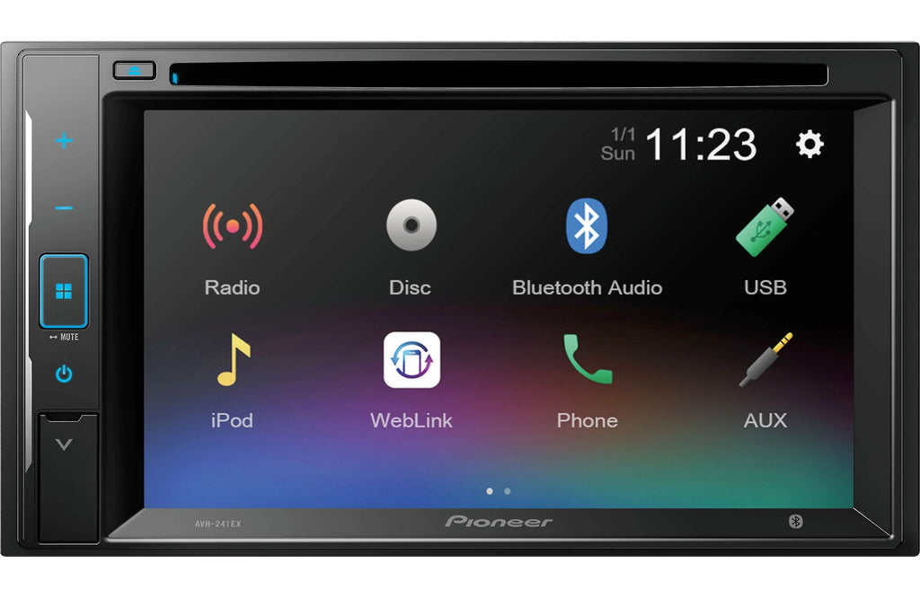 Pioneer Avh-241Ex Dvd Receiver With License Plate Backup Camera
