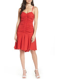 6 Womens JILL STUART Sheath Red Formal outfit Spaghetti Length Knee Strap dimension: