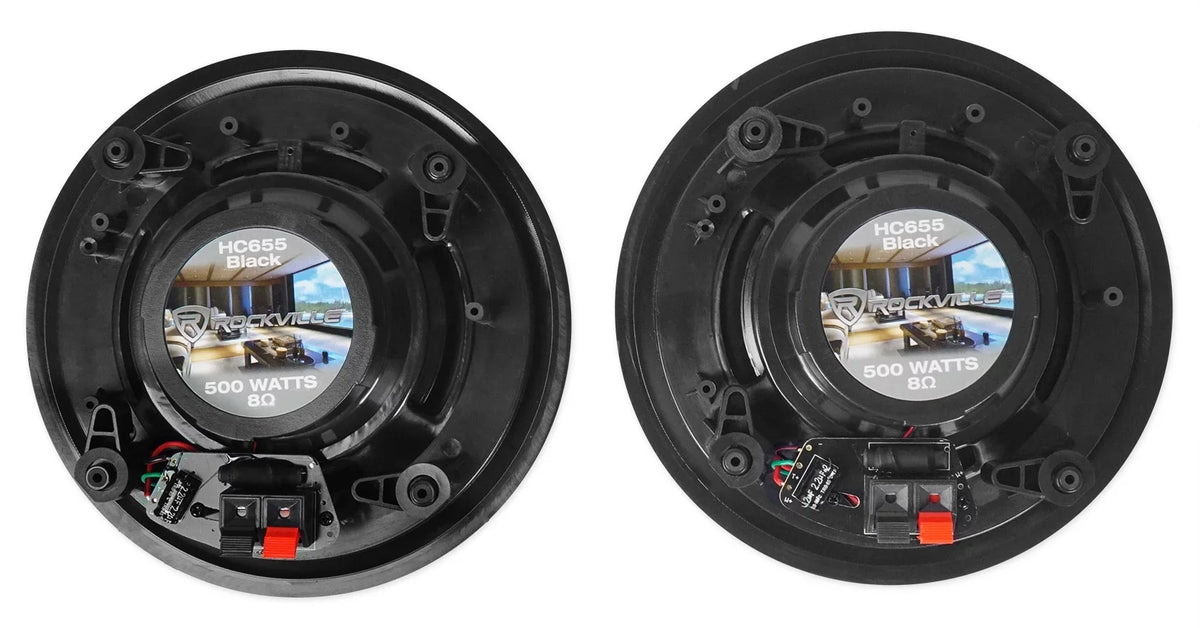 5 Receiver 8" Rockville Amp+(4) Speakers Ceiling Black SINGMIX Bluetooth Home