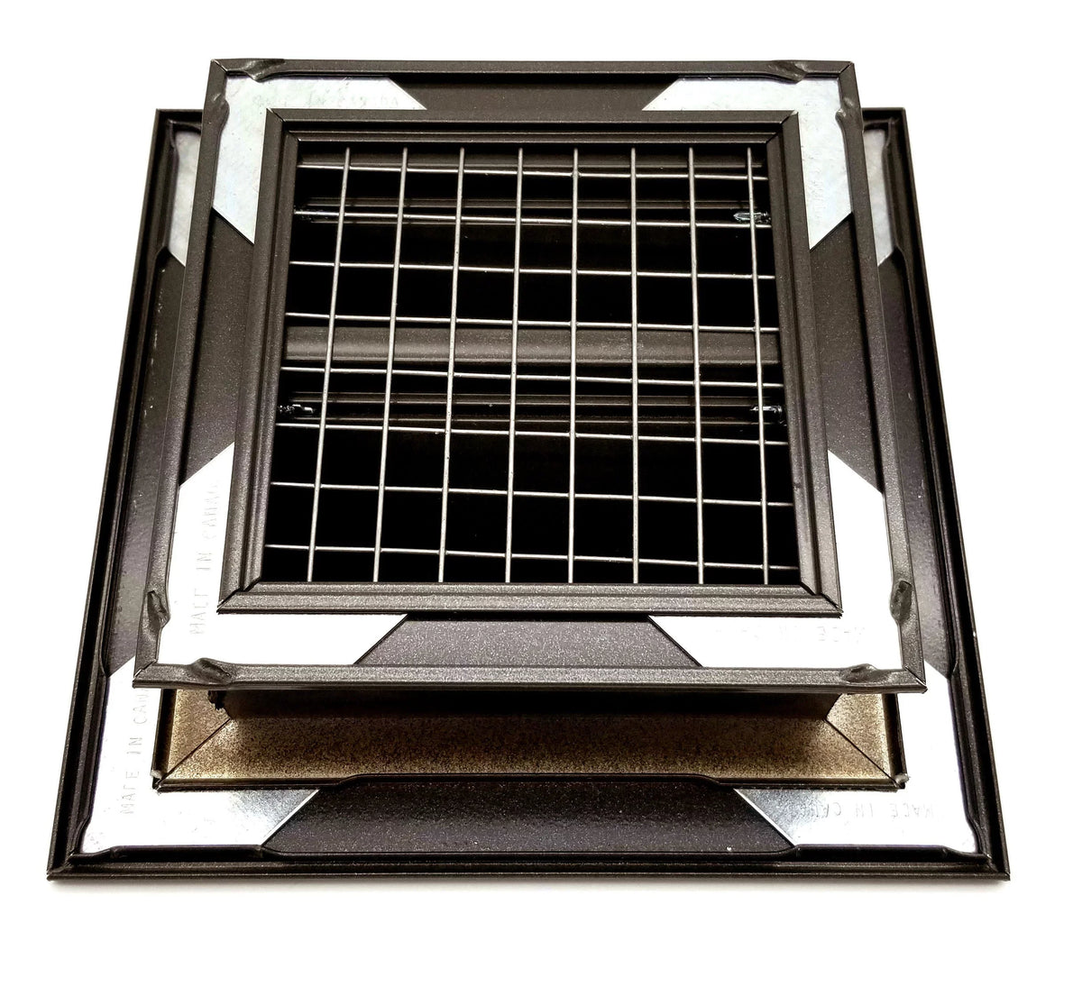 Waterproof Screen 9.5h Aluminum & Vent Dimensions for Rain 17.5w Air X & Grille - Exterior Outer 8"h 16"w - with HVAC Walls Crawl x Crawlspace Vent Mesh - Space Brown