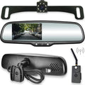 170° OEM Master Cars LCD for 4.3” Screen, Transmitter Tailgaters View with Wireless Mirror & Camera - Kit Rear Waterproof Backup Universal All Fit LED