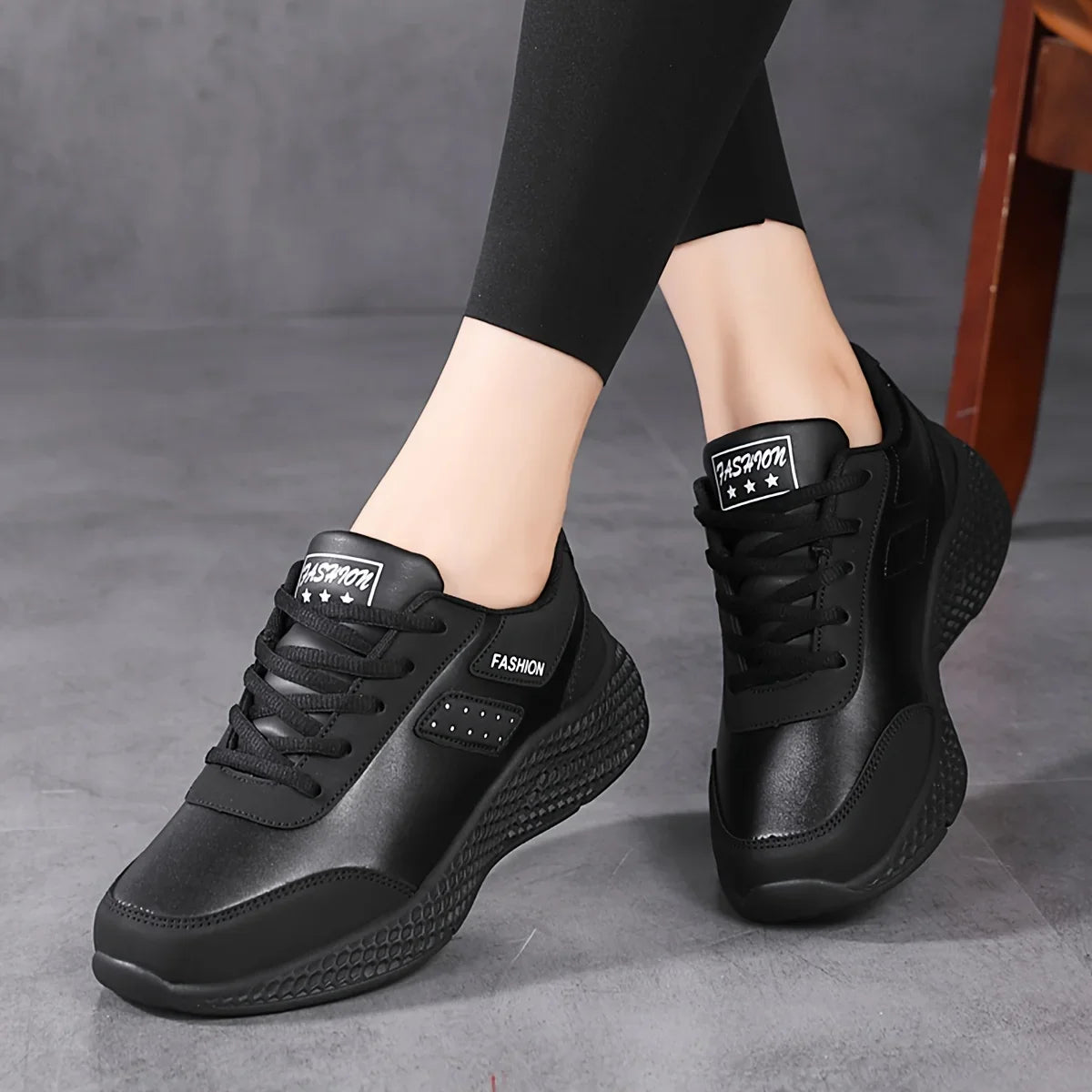 Chunky Walking Sports Shoes Lace exterior Running Trainers Up Comfortable Waterproof Casual Sneakers