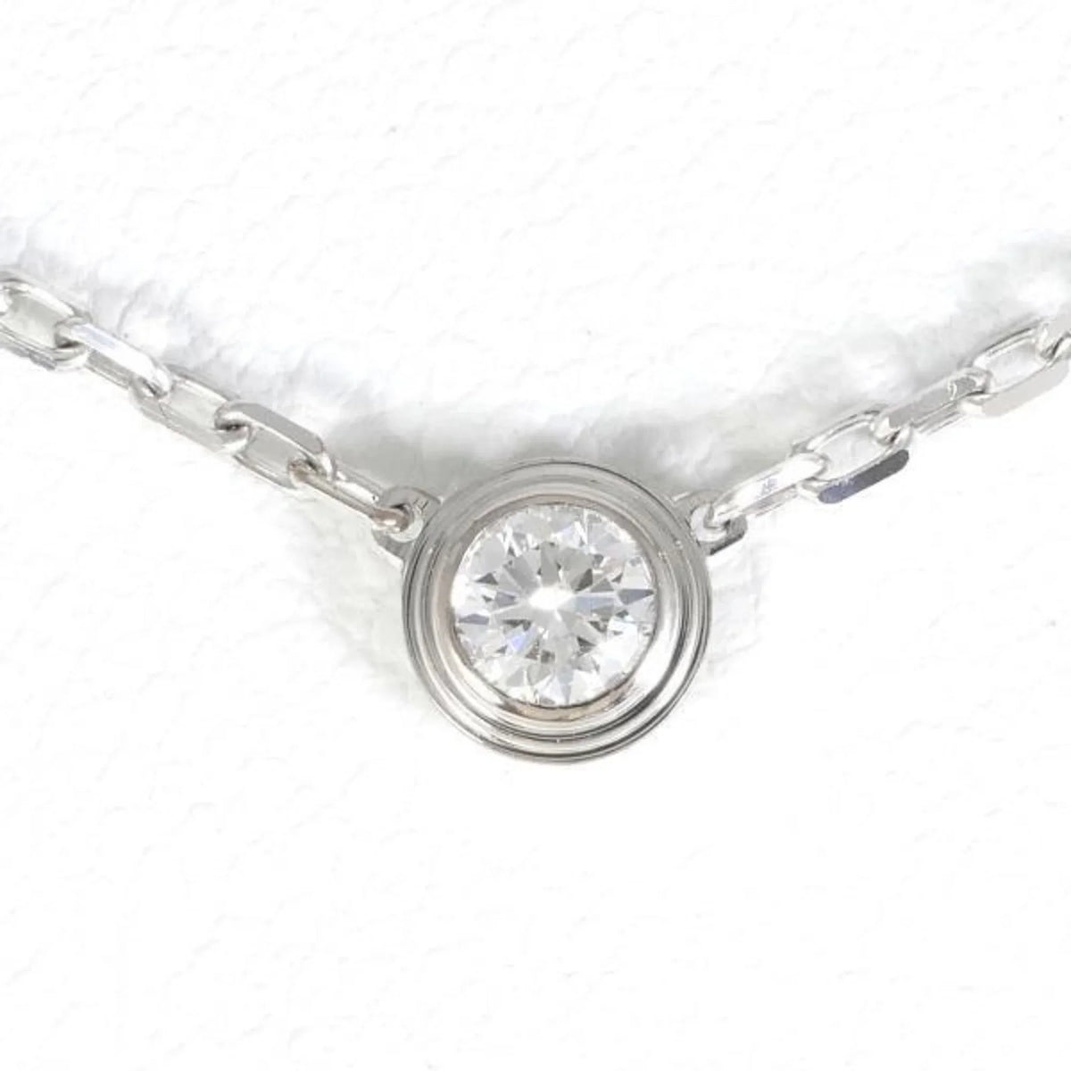 Pre-Loved Cartier D'Amour Sm K18Wg Necklace Diamond Total Weight Approx. 3.0G Approx. 41Cm Similar (Good)