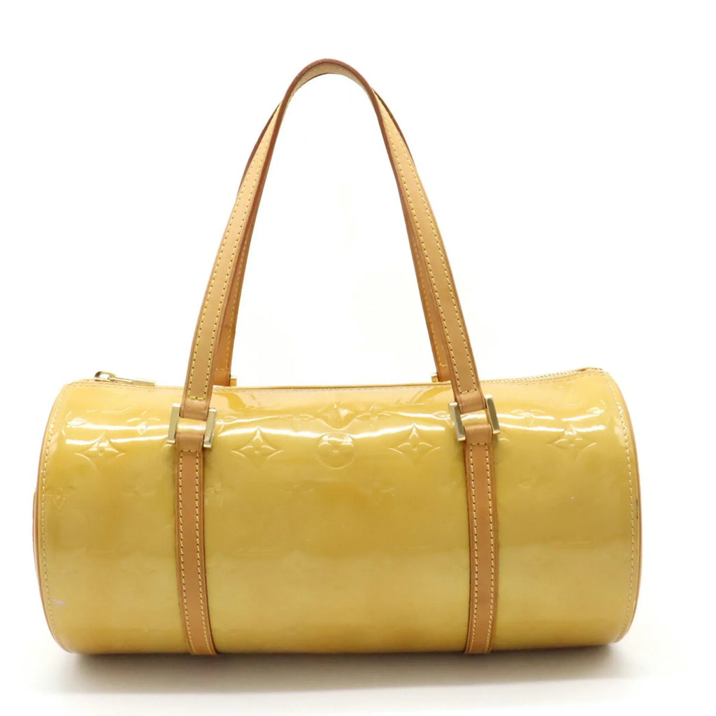 Pre-Loved Louis Vuitton Monogram Vernis Bedford Handbag Enamel Leather Beige Yellow M91006 (Fair)
