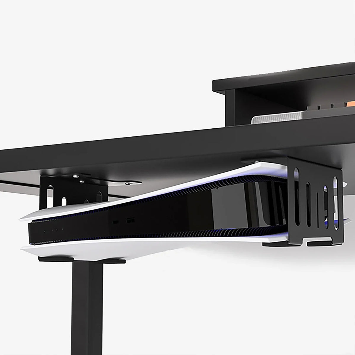 Strong Space Liboer Save Mounting, PS5 Under Desk Black fabric, for Console, Metal Holder