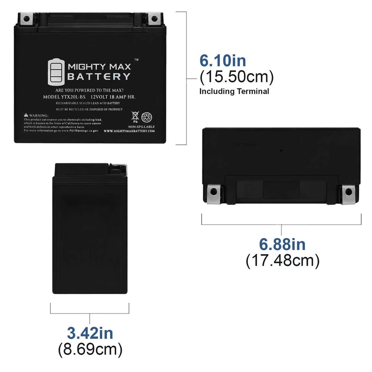 YTX20L-BS Yamaha Battery Vector 973 for 2009