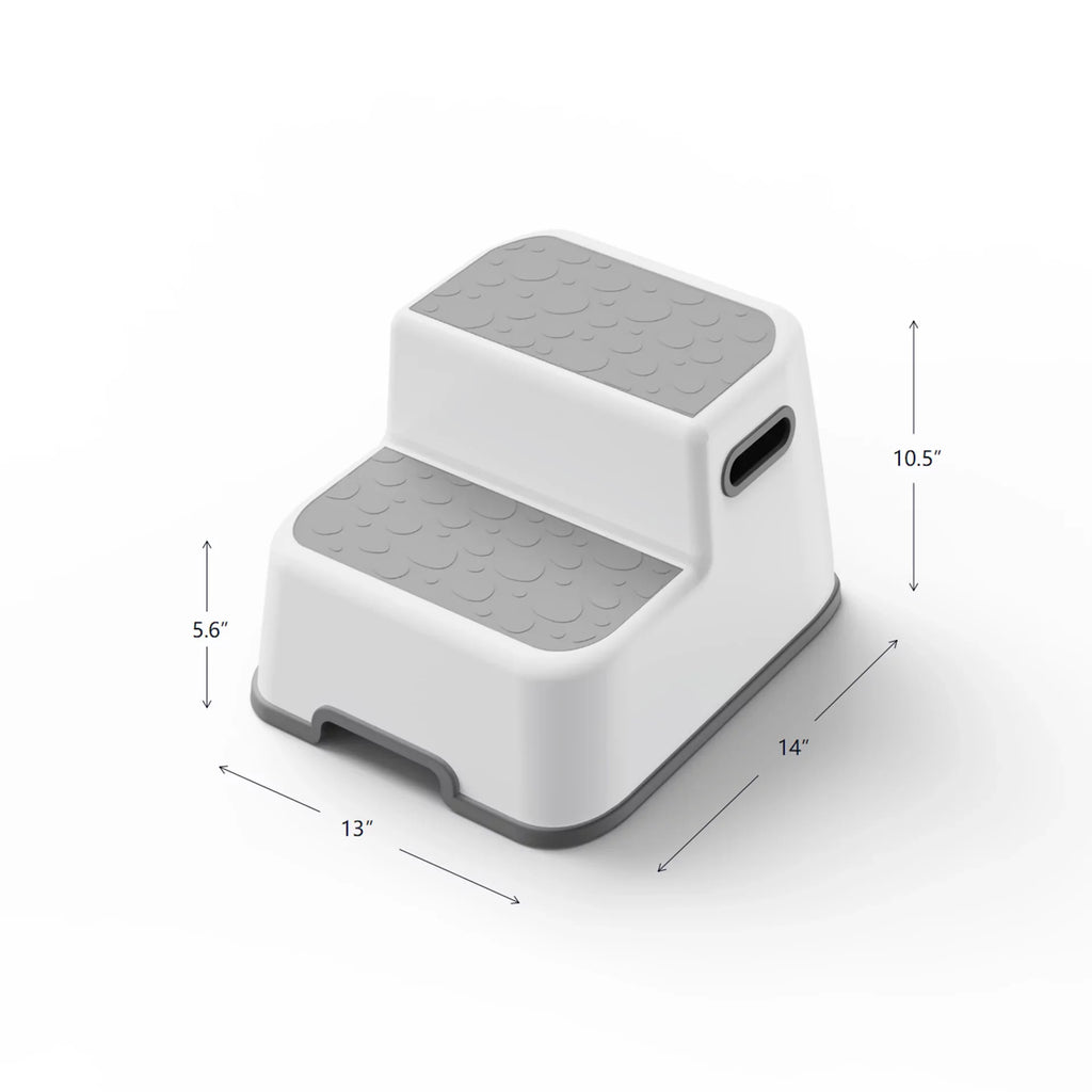 (2 / WU Bathroom Wide Kids Height Adult Pack) Up Stool for Step Adjustable as Height Safety Toddler Stool/Dual Bottom Kitchen Step White) Step Kids - - Toilet Stool 2 Stool (Gray for & UNCLE
