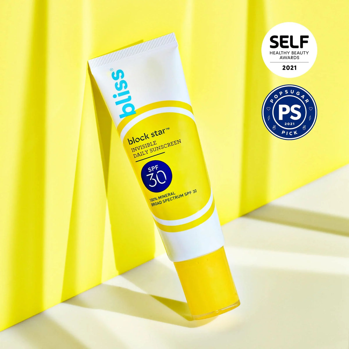'- Sunscreen Non & Zinc Finish. Spectrum Broad Invisible Tinted 30-1.4 - Spf Bliss Sunscreen Greasy Oz. Fl Oxide Dioxide Face 100% Block With Mineral Star Titanium