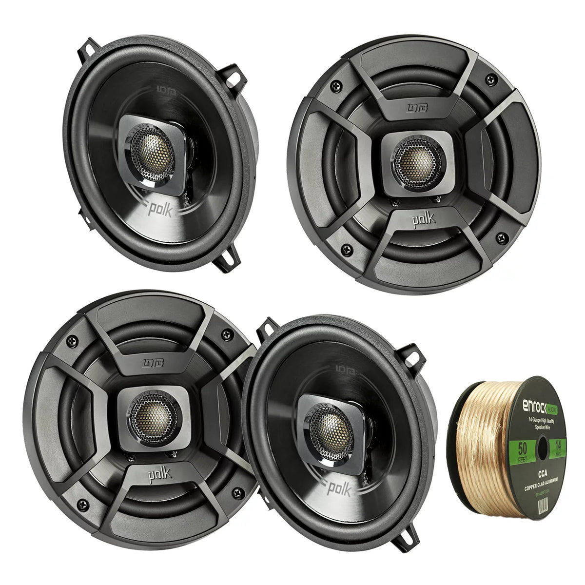 4X Polk Audio Db522 5.25-Inch 300-Watt 2-Way Speakers