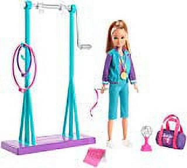 Barbie Team Stacie Doll Gymnastics Playset With Accessories
