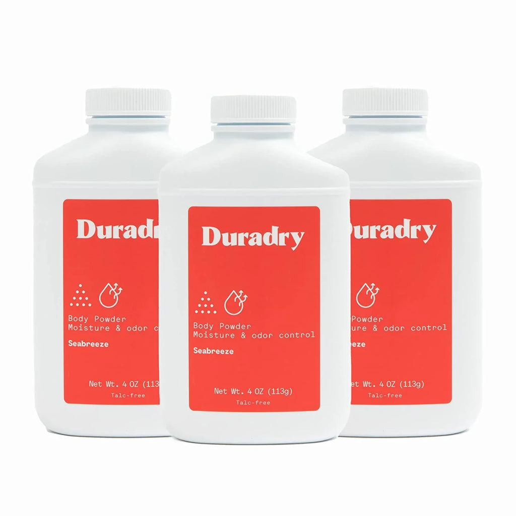 4oz, Natural Prevents Control, Powder 3-Pack Eliminates - Talc-Free, Duradry Sweat Anti-Chaffing, and Seabreeze, Powder, Naturally Odor Odor Any Defense Sweat Body - Absorbing, & All Body