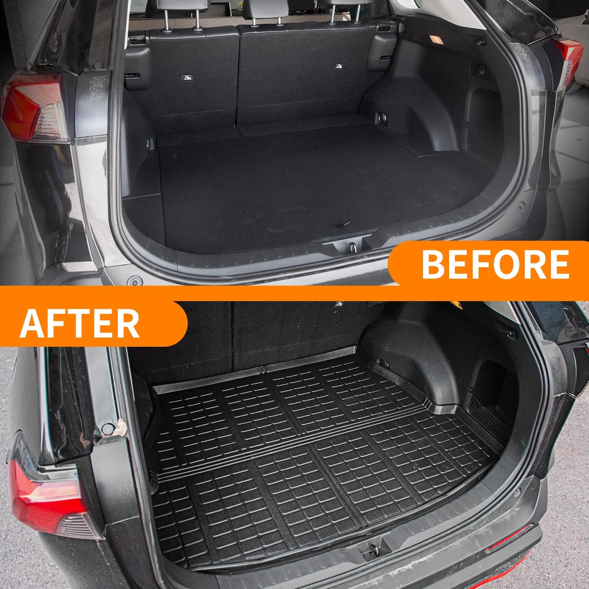 Rav4 Rubber TPE 2020 Trunk 2019 2023 Liner Mat All Accessories Mat) Rav4 2022 2021 Fit climate Mat (Rear Trunk Cargo