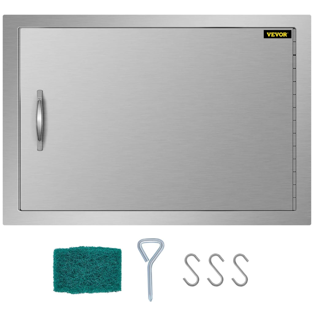 exterior 17"hx24"w Steel Horizontal Bbq Stainless Doors Island Single Access Door