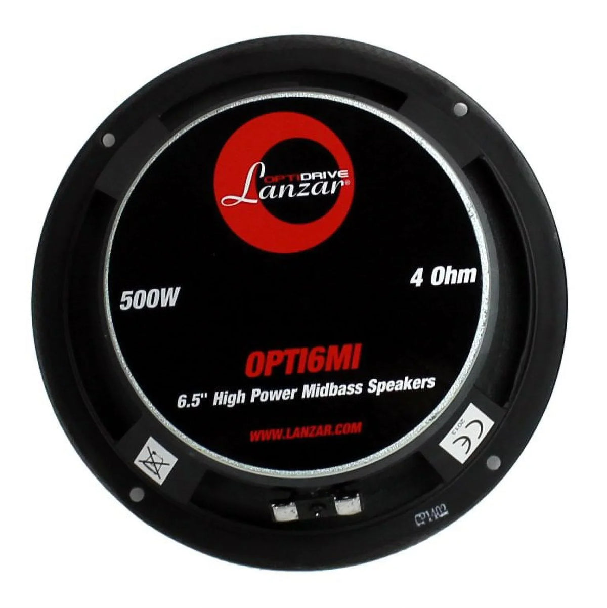 Lanzar Opti6Mi 6.5" 500W Car Mid Bass Mid Range Speaker Audio Stereo
