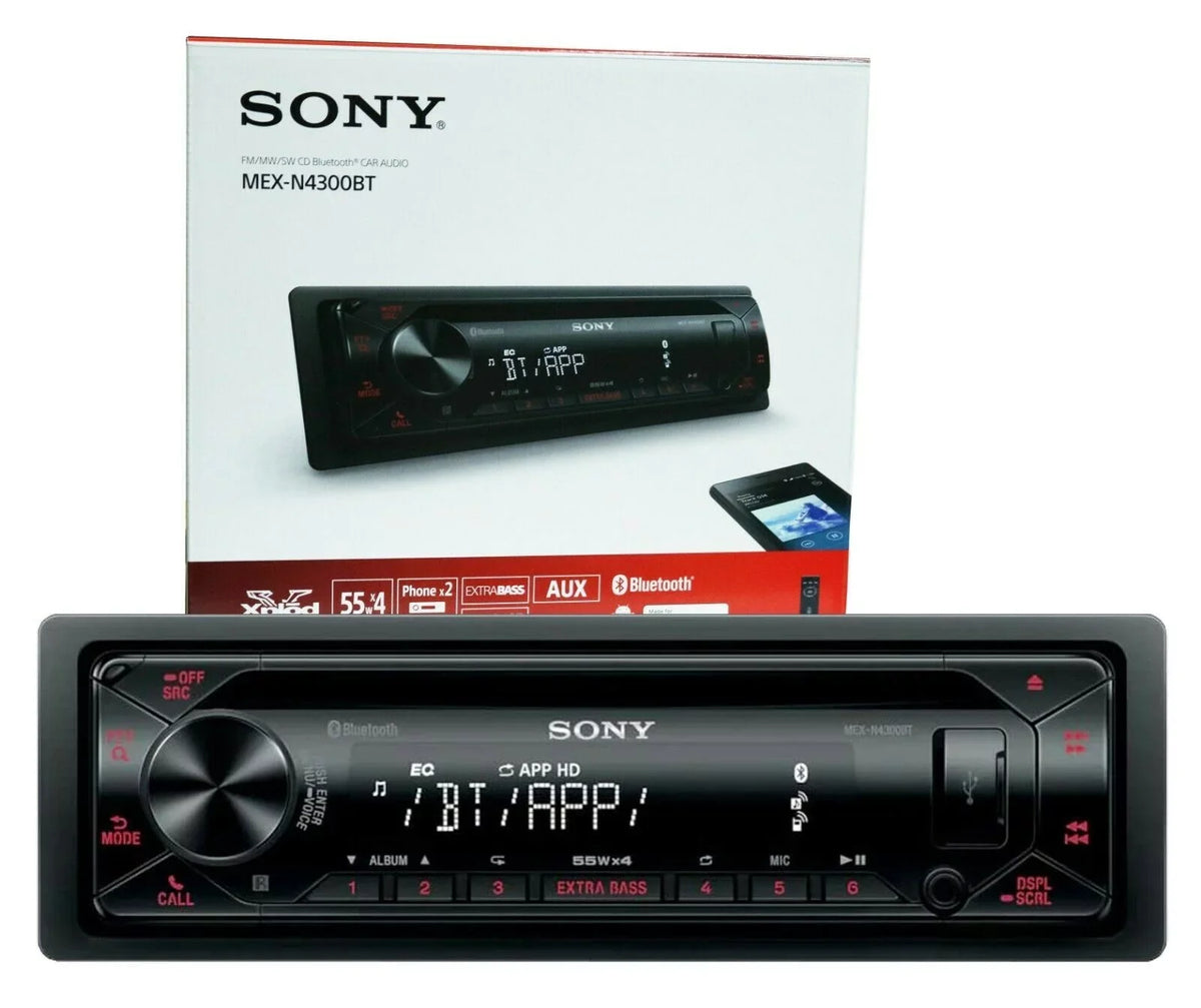 Sony Mex-N4300Bt Cd Receiver With Bluetooth / Fm / Mw / Sw Car Audio