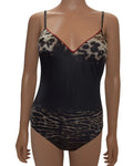Padded Piece La Swimsuit Brown One Underwire 6 Perla Leopard