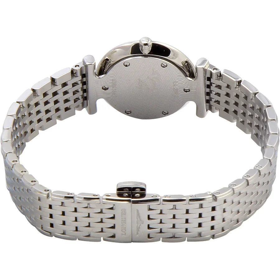 Dial Sapphire L42094586 Longines Watch Women's Bracelet Analog 24mm S. Quartz Black Case Steel &