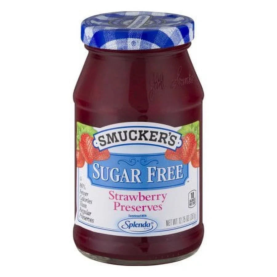 Free Preserves oz Strawberry - 12.75 Sugar of (Pack Smucker's 4)