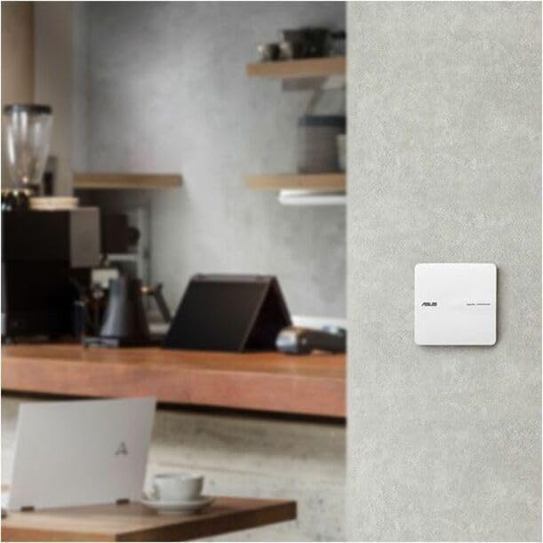 ASUS ExpertWiFi EBA63 AX3000 Dual-Band WiFi 6 (802.11ax) PoE Access Point, Support up to 5 SSIDs and VLAN, Self-Defined Network, Support PoE & PoE+, Easy Management app, AiMesh Compatible