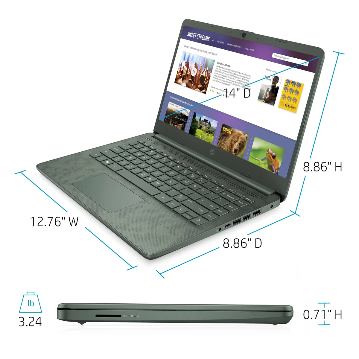 10, HP Core Digi SSD, 14" RAM, 256GB Windows Camo, i5-1135G7, Intel 14-dq2088wm 8GB