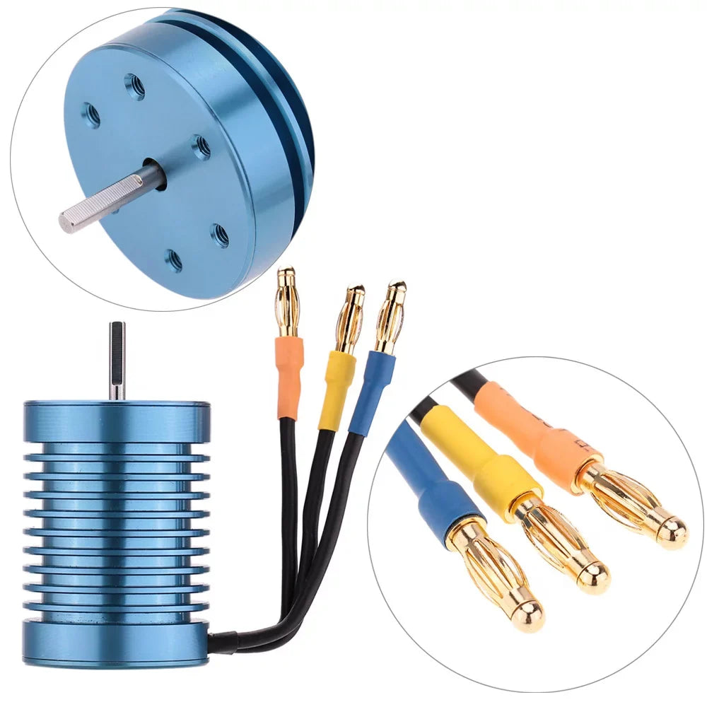 1/10 with Brushless Car Meterk Speed Controller）for RC 4P Motor 4370KV Brushless ESC（Electric Off-Road 3650 45A Sensorless