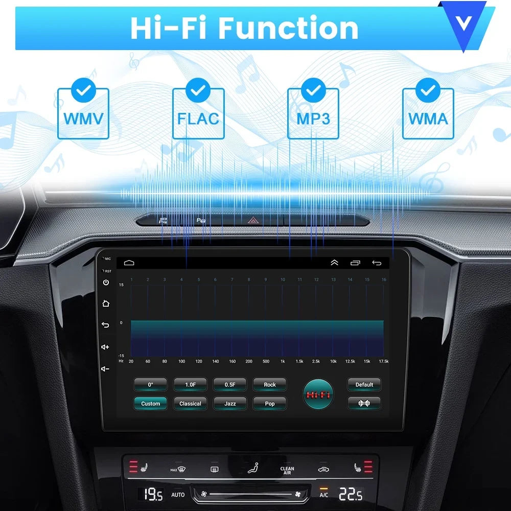 Carplay Podofo 1080P Link Wireless Touchscreen 2+32G Backup FM 9'' Bluetooth, Android WIFI Stereo for Mirror AHD GPS Radio Camry HD Car Hifi 2006-2011 Auto Camera