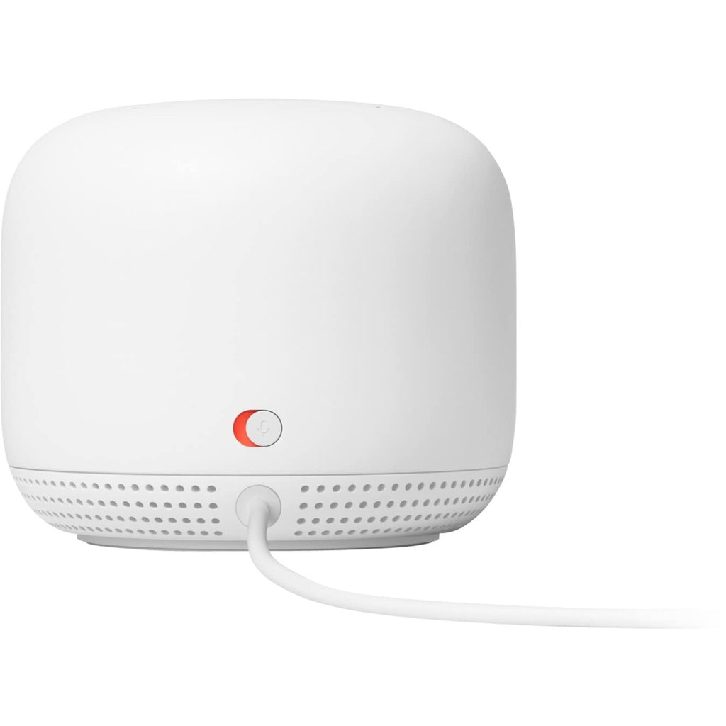 Nest WiFi Router with 1 Point - Mesh for Wireless Internet Wi-Fi Extender Smart Speaker Works and Google Home Systems Snow