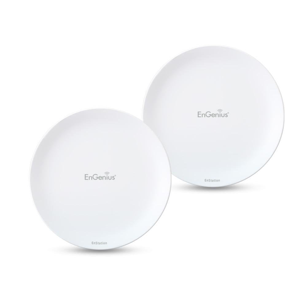 EnGenius Technologies Wi-Fi 5 Outdoor AC867 5Ghz Wireless Access Point/Client Bridge, Long Range, PTP/PTMP, IP55, 26dBm Transmit Power with 19dBi Directional Antennas, GigE Port (EnStation5-AC)