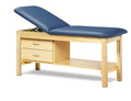 MSEC, Nurse Room Ready Package. Exam Table, 48" wall Cabinet, 48" Base Cabinet with Mobile Crash Cart (Maple Table Maple Cabinets, Slate Bule)