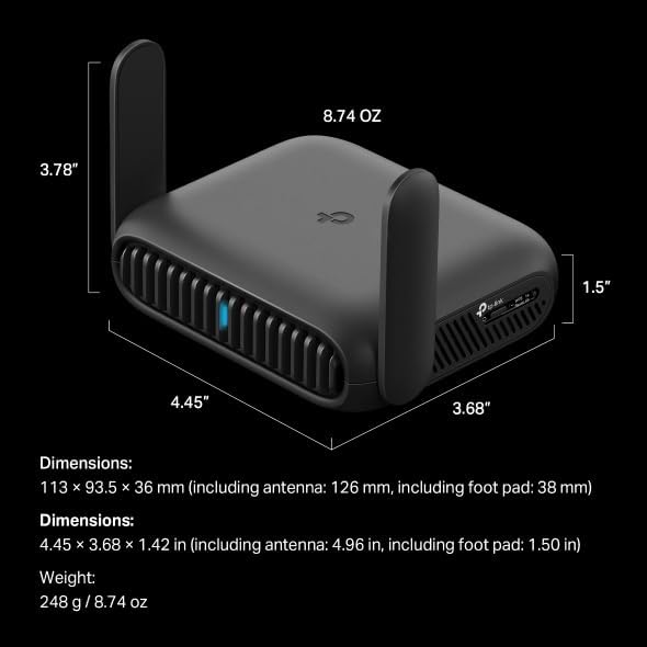 Roam 7 BE3600 Wi-Fi 7 Portable Travel Router Dual-Band, 2.5G Port, USB 3.0