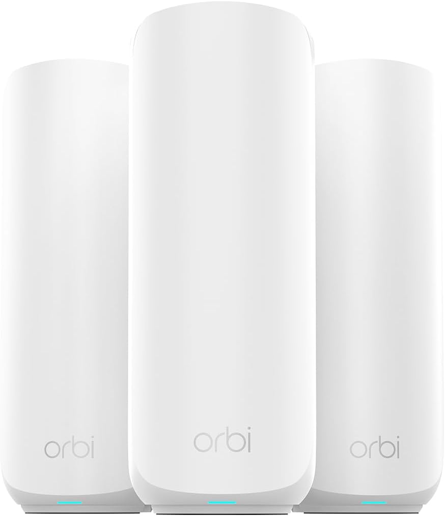 NETGEAR Orbi 370 Series WiFi 7 Mesh System, Up to 6,000 sq ft., 3 Pack