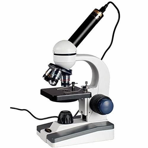 AmScope M150C-SP14-EXCL1 1000X Compound Monocular Microscope Set + Slide