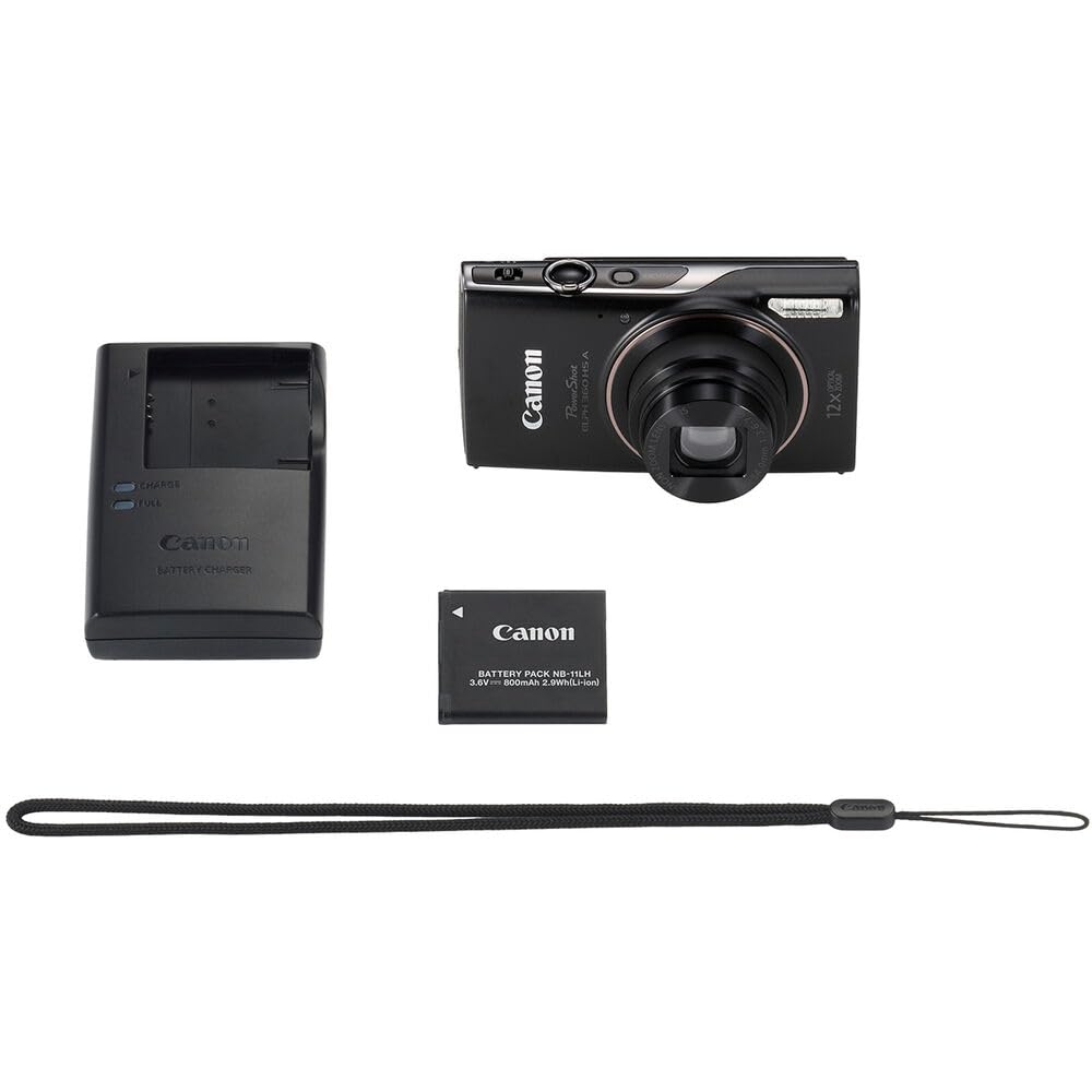 Canon PowerShot ELPH 360 HS A 20.2MP Digital Camera (Silver) Bundle