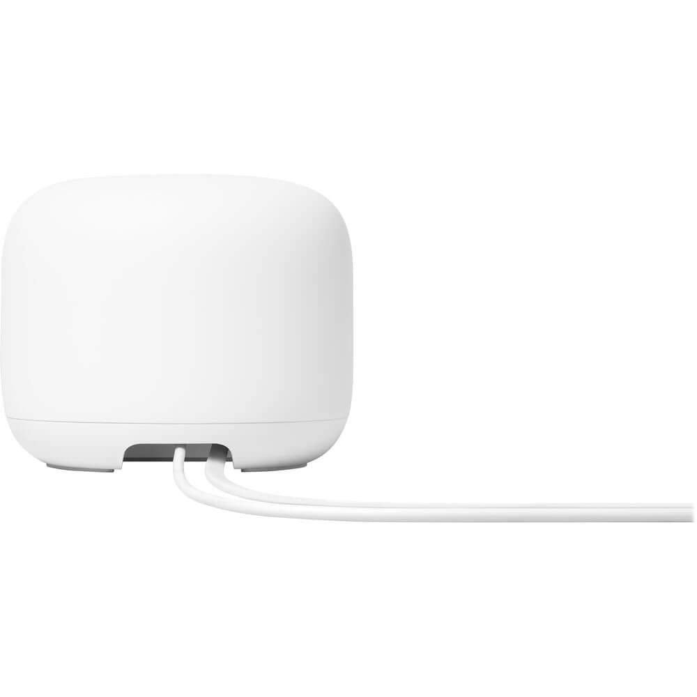 Nest WiFi Router with 1 Point - Mesh for Wireless Internet Wi-Fi Extender Smart Speaker Works and Google Home Systems Snow