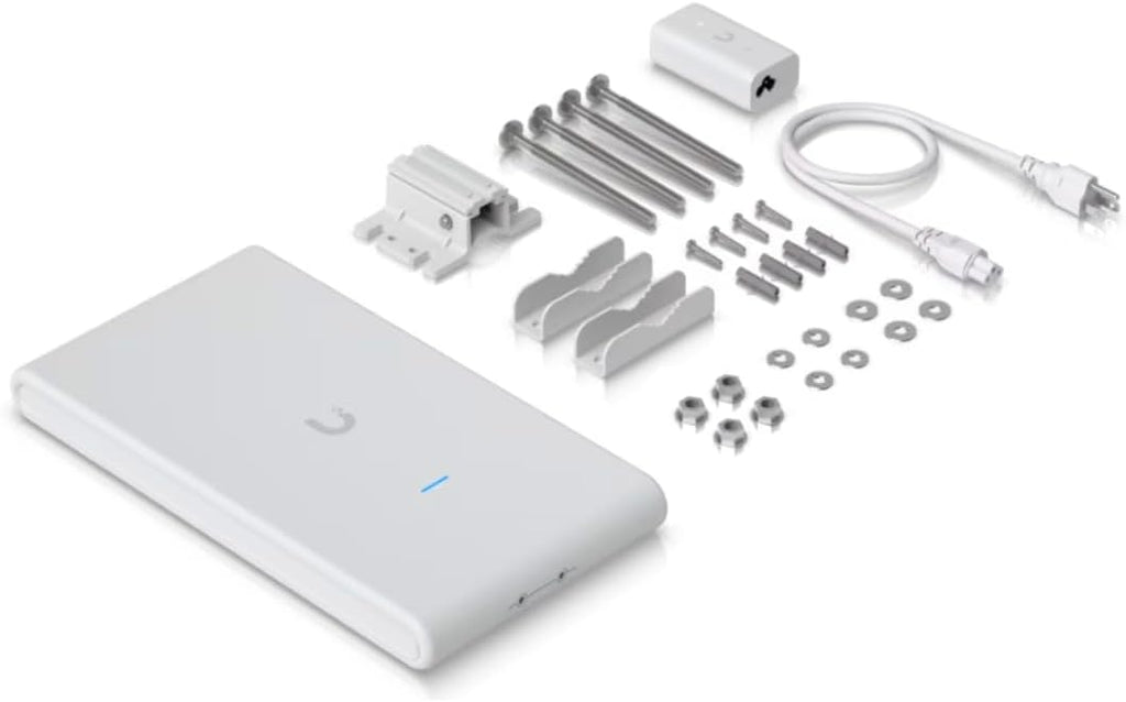 U6-Mesh-Pro Outdoor WiFi 6 Access Point US Version - Dual-Band 4x4 MU-MIMO, IPX6 Weatherproof | Bundled with QALYNX 3ft Slim Cat6A Patch Cable (28 AWG)