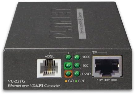 Planet VC-231G: 1-Port 10/100/1000T Ethernet to VDSL2 Converter -30a Profile w/G.vectoring, RJ11