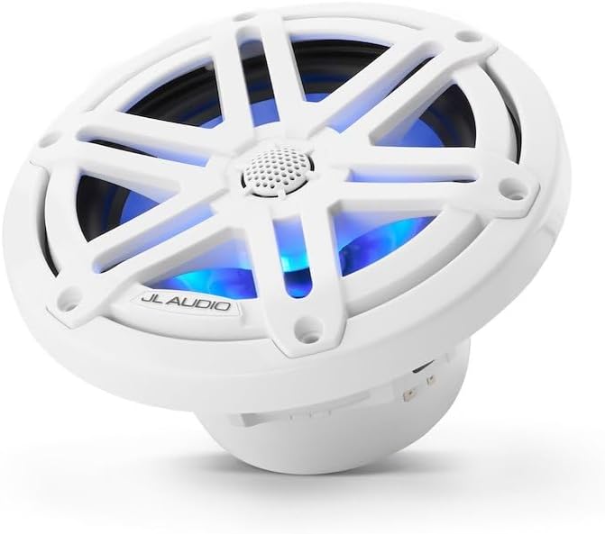 JL Audio M3 Series 6.5" Marine Coaxial Speakers w/Gloss White Sport Grilles w/RGB LED Lighting - M3-650X-S-Gw-i [010-03064-00]