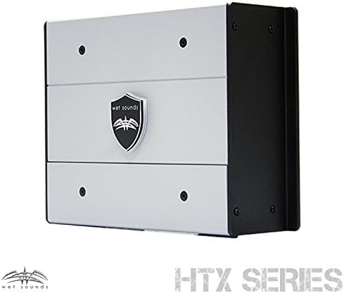 JBL MT8HLB 8" 2-Way Marine Tower Speaker with 1" Horn Loaded Compression Tweeter â Black & Wet Sounds HTX2 2 Ch. Amp
