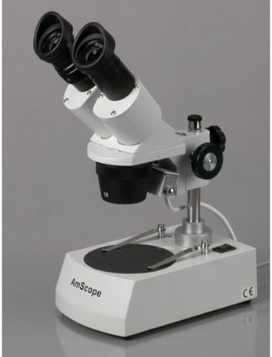 AmScope SE305R-PZ Forward Binocular Stereo Microscope, WF10x and WF20x